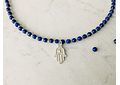 Collar mano de Fátima y lapislazuli