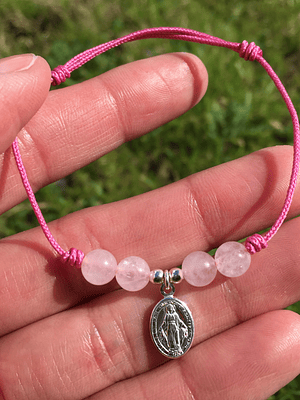 Pulseras medallita virgen de los rayos niñita