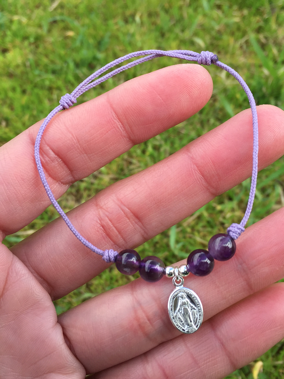 Pulseras medallita virgen de los rayos niñita 3