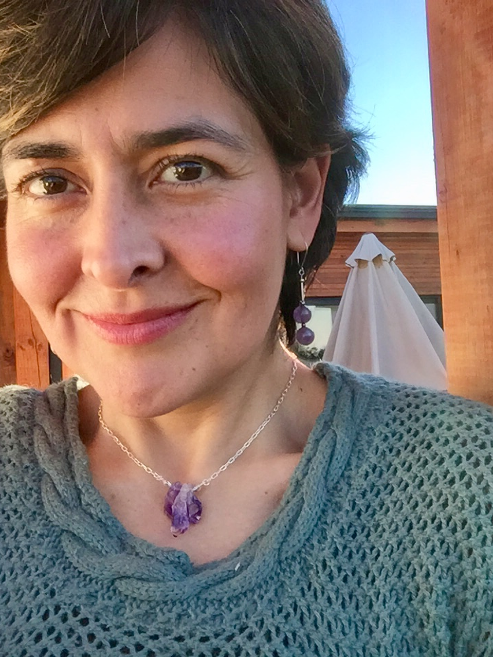 Cadena de plata 980 y amatista 1