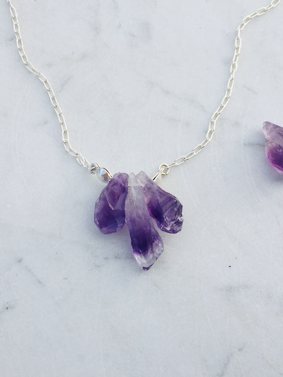 Cadena de plata 980 y amatista 2