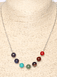 Cadena plata con piedras de los 7 chackras - Miniatura 2