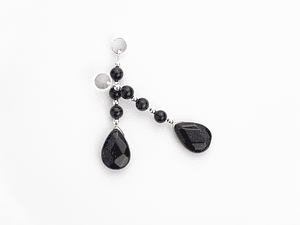 Aros gota de piedras lluvia de estrellas y detalles de plata