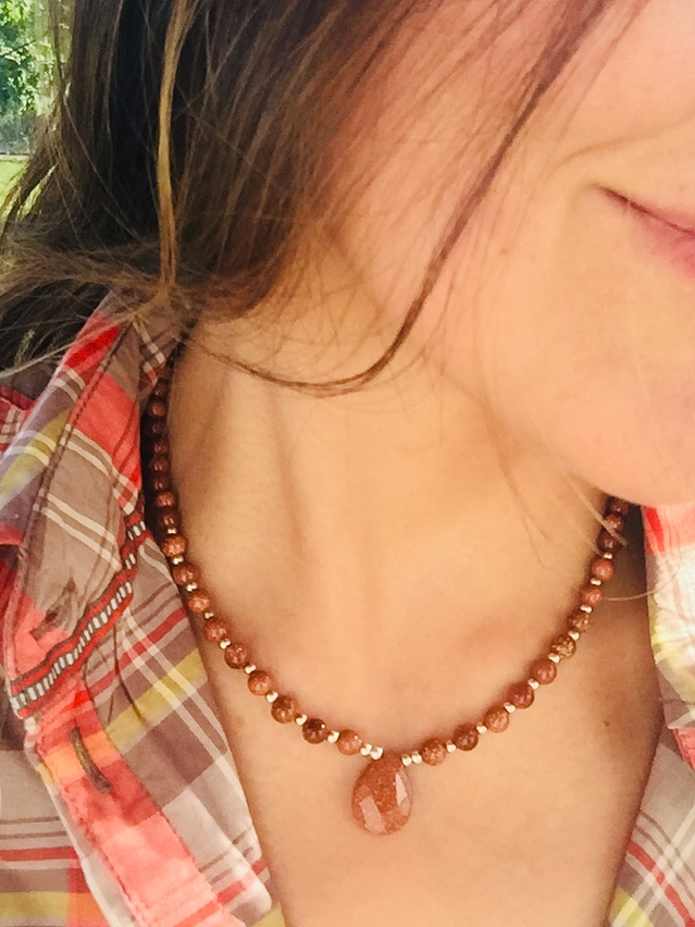 Conjunto gota de piedras del sol y detalles de plata 6