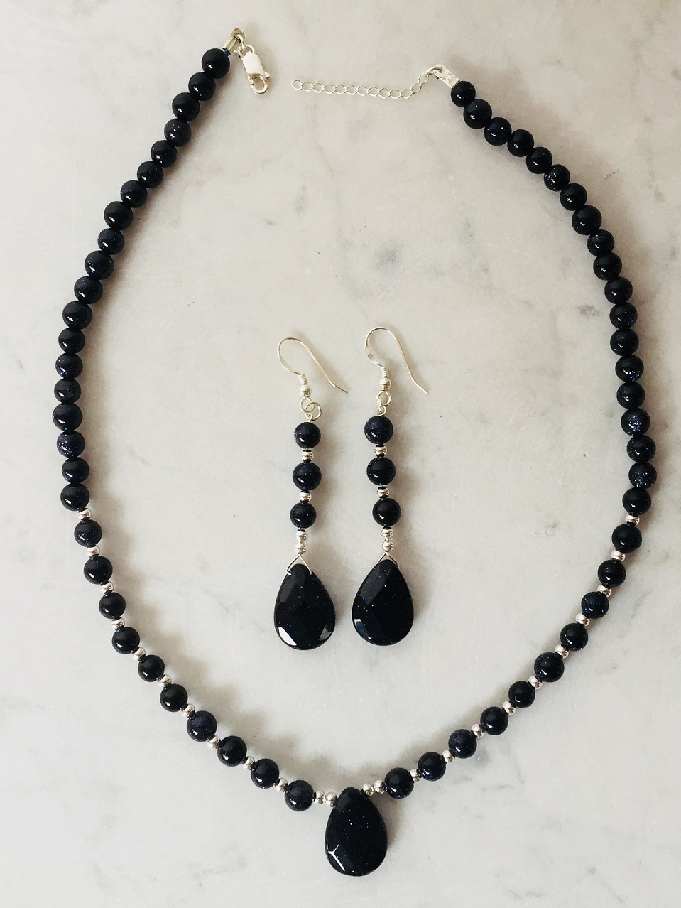 Aros de piedras lluvia de estrellas y detalles de plata 2