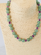 Collar de piedras jade verde y amatista - Miniatura 2