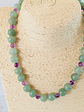 Collar de piedras jade verde y amatista - Miniatura 3