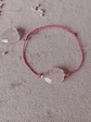 Pulsera de hilo regulable con cuarzo rosa facetado - Miniatura 1