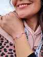 Pulsera de hilo regulable con cuarzo rosa facetado - Miniatura 2