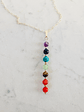 Cadena de plata con colgante de piefras de los 7 chakras - Miniatura 3