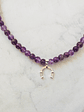 Collar de piedras amatista y colgante herradura de plata - Miniatura 2