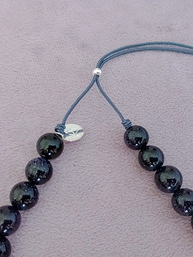 Collar de hilo regulable de piedras lluvia de estrellas 2