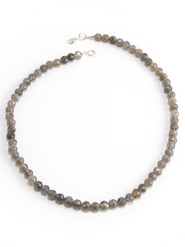 Collar de piedras labradorita facetada 2