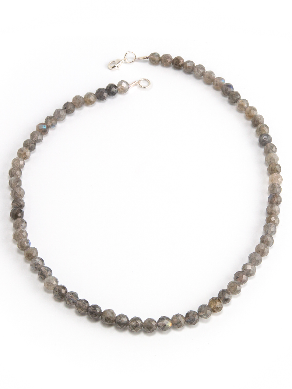 Collar de piedras labradorita facetada 2