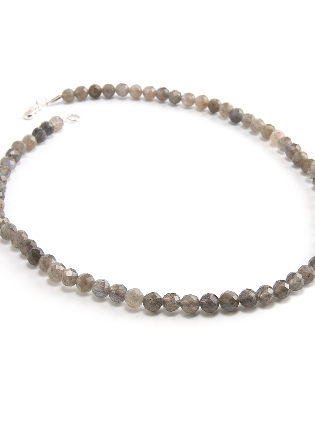Collar de piedras labradorita facetada 3