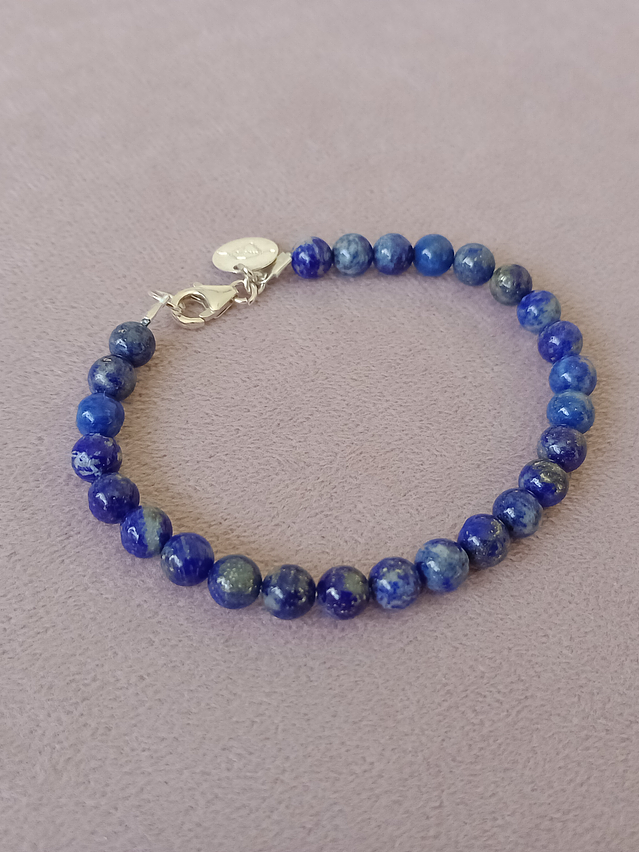 Pulsera de piedras lapislázuli  1