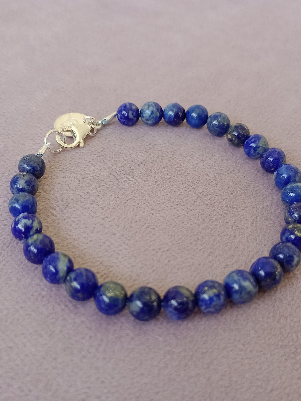Pulsera de piedras lapislázuli  4