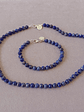 Conjunto de collar y pulsera de piedras lapislázuli - Miniatura 1