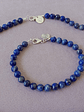 Conjunto de collar y pulsera de piedras lapislázuli - Miniatura 2