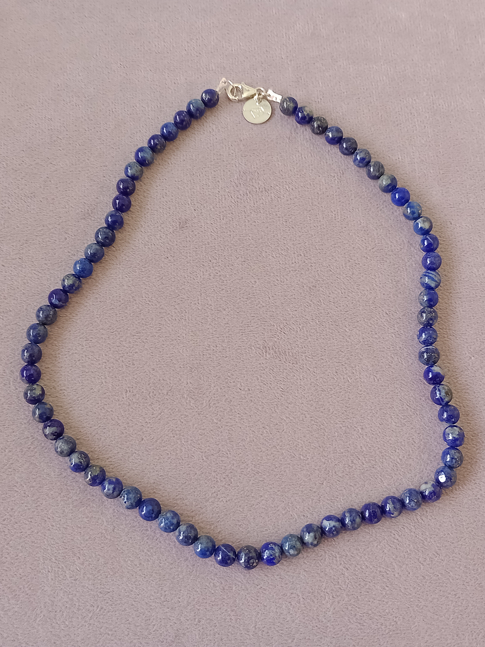 Conjunto de collar y pulsera de piedras lapislázuli 4