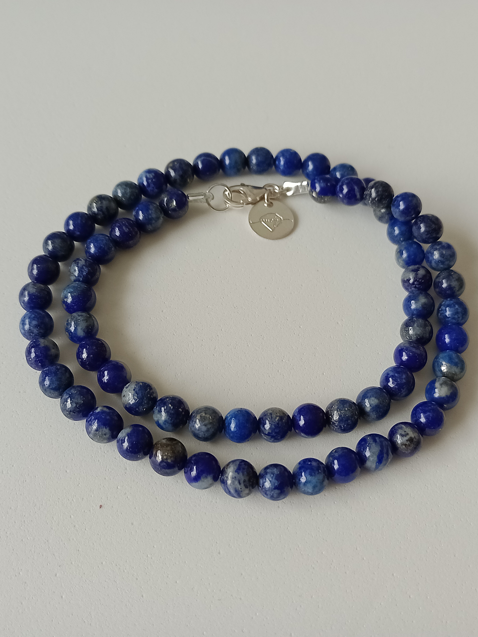Conjunto de collar y pulsera de piedras lapislázuli 5