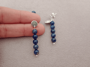 Aros de piedras lapislázuli
