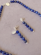 Conjunto de collar y aros de piedras lapislazuli - Miniatura 1