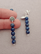 Conjunto de collar y aros de piedras lapislazuli - Miniatura 3