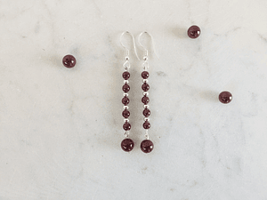 Aros de piedras granate