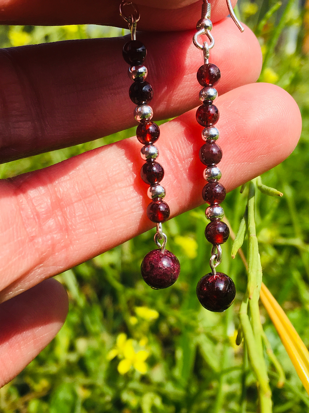 Aros de piedras granate 2