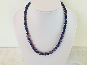 Collar de lapislazuli y amatista
