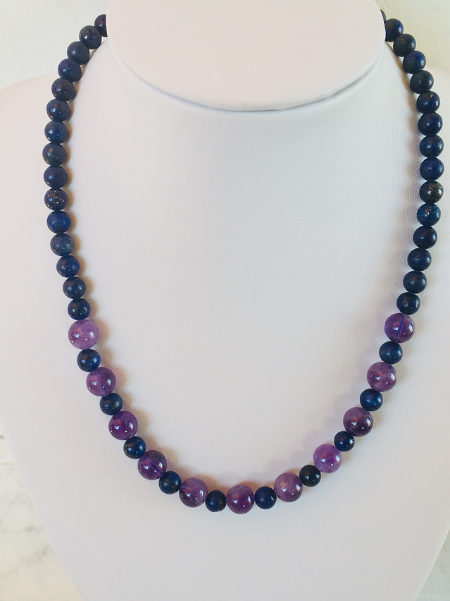Collar de lapislazuli y amatista 1