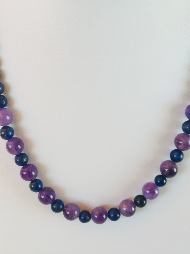 Collar de lapislazuli y amatista 2