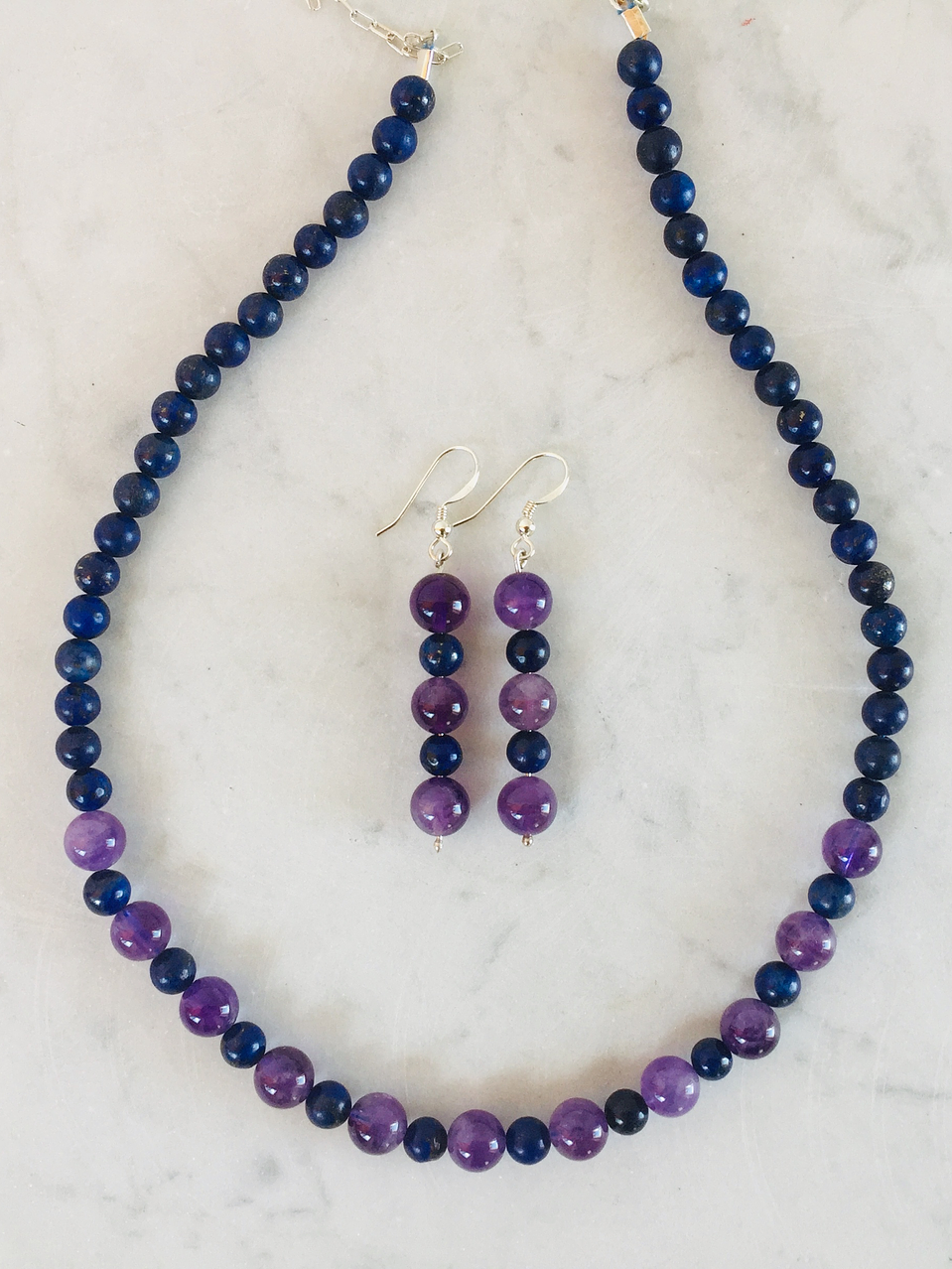 Collar de lapislazuli y amatista 3