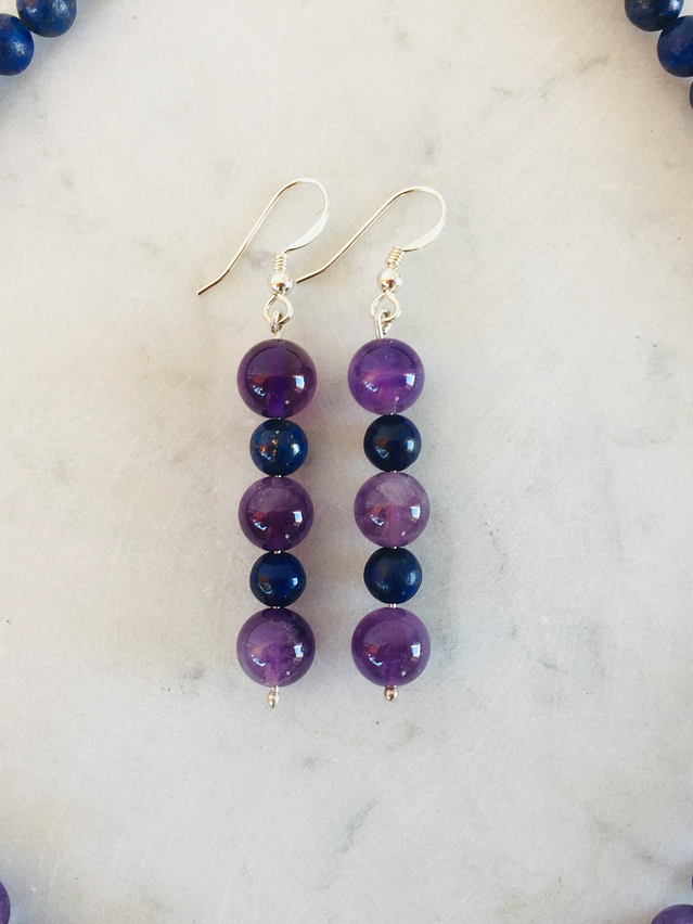 Collar de lapislazuli y amatista 4