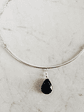 Collar de plata y gota de piedra lluvia de estrellas facetada - Miniatura 2