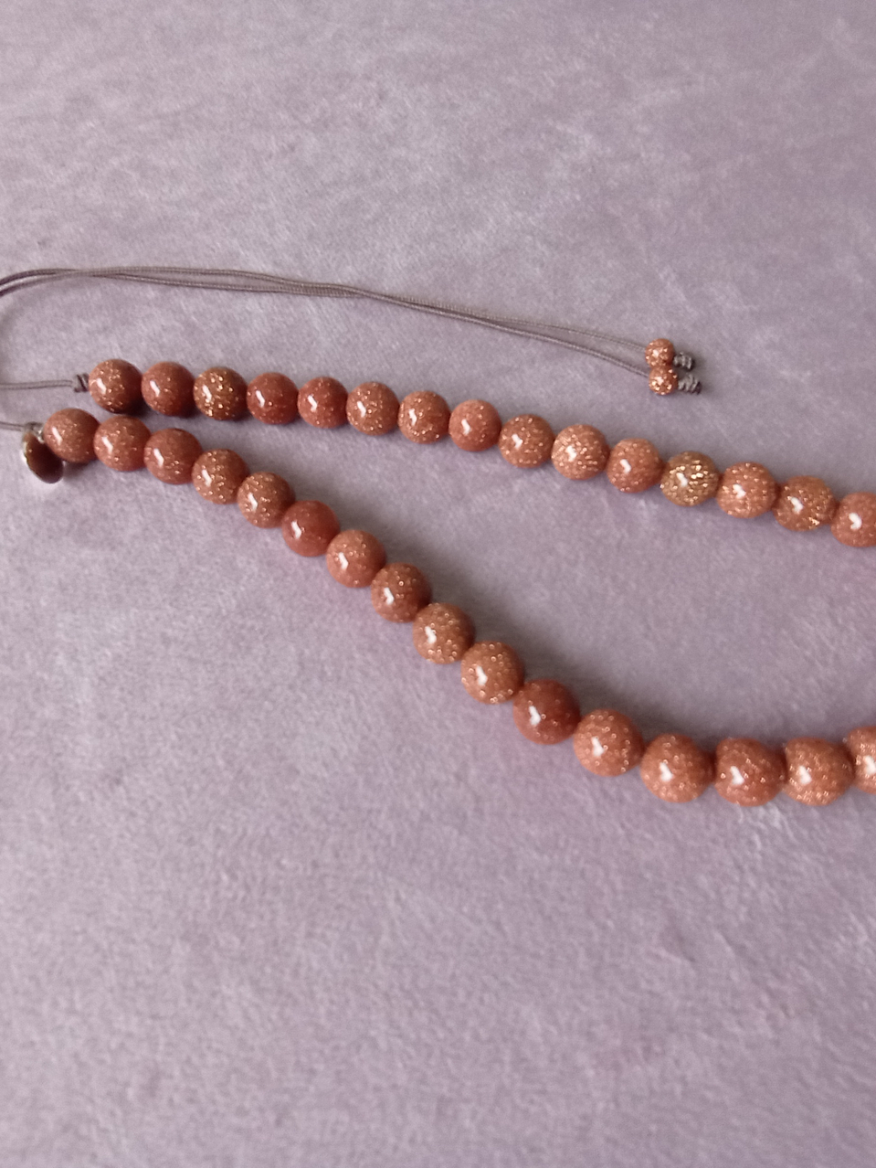 Conjunto de collar de hilo regulable y aros de piedra del sol 6