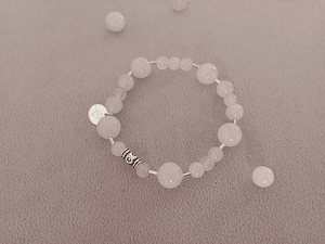 Pulsera de piedras cuarzo rosa