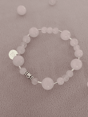 Pulsera de piedras cuarzo rosa