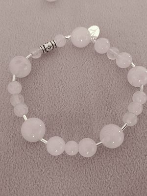 Pulsera de piedras cuarzo rosa