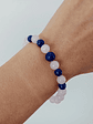 Pulsera de piedras cuarzo rosa y lapislázuli - Miniatura 3