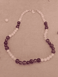 Collar de piedras cuarzo rosa y amatista - Miniatura 3
