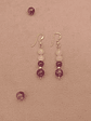 Aros de cuarzo rosa y amatista - Miniatura 4