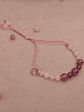Conjunto de collar, pulsera regulable y aros de piedras cuarzo rosa y amatista  - Miniatura 6