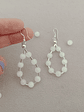 Aros de piedras cuarzo blanco y detalles de plata - Miniatura 3