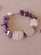 Pulsera de piedras amatista y cuarzo rosa - Miniatura 3