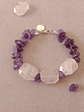 Pulsera de piedras amatista y cuarzo rosa - Miniatura 4