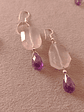 Aros de piedras amatista y cuarzo rosa - Miniatura 1