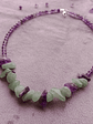 Collar de piedras jade verde y amatista - Miniatura 4