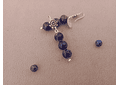 Aros flor de piedras lapislázuli 